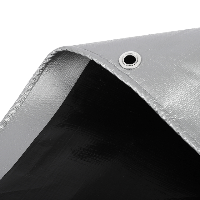 Lona de PE plateada/negra