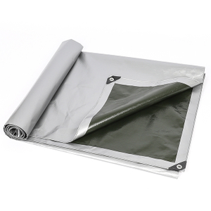 Precio barato Alta calidad impermeable plateado PE Tarpaulin para cobertura de madera