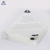 White PE Grid impermeable sábanas de lona de educación pesada de servicio pesado