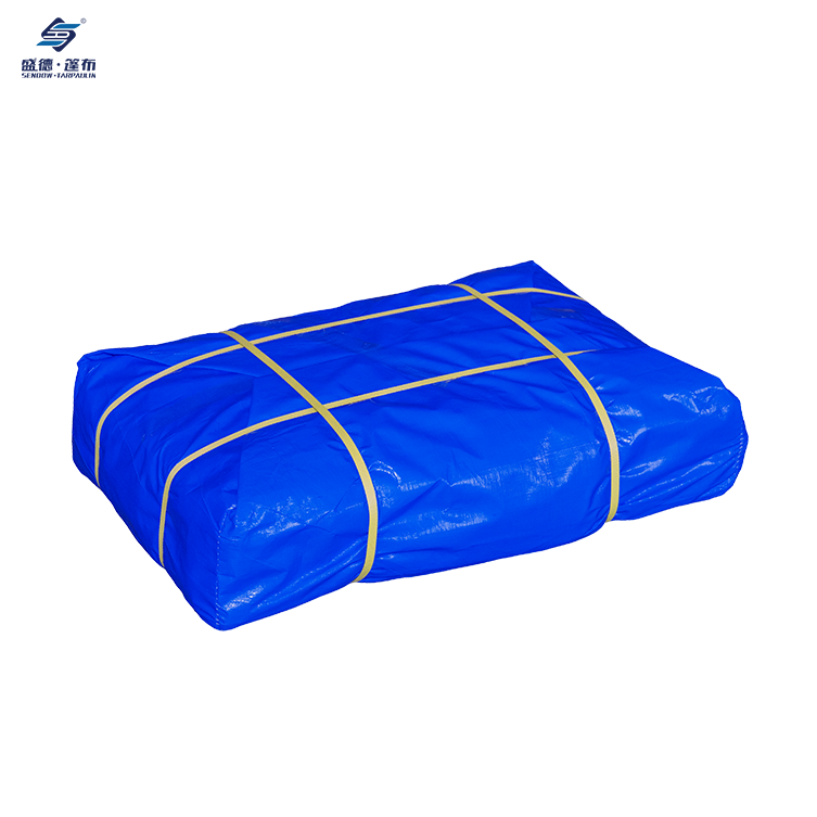 Tarpaulina de PE de servicio pesado azul/azul impermeable